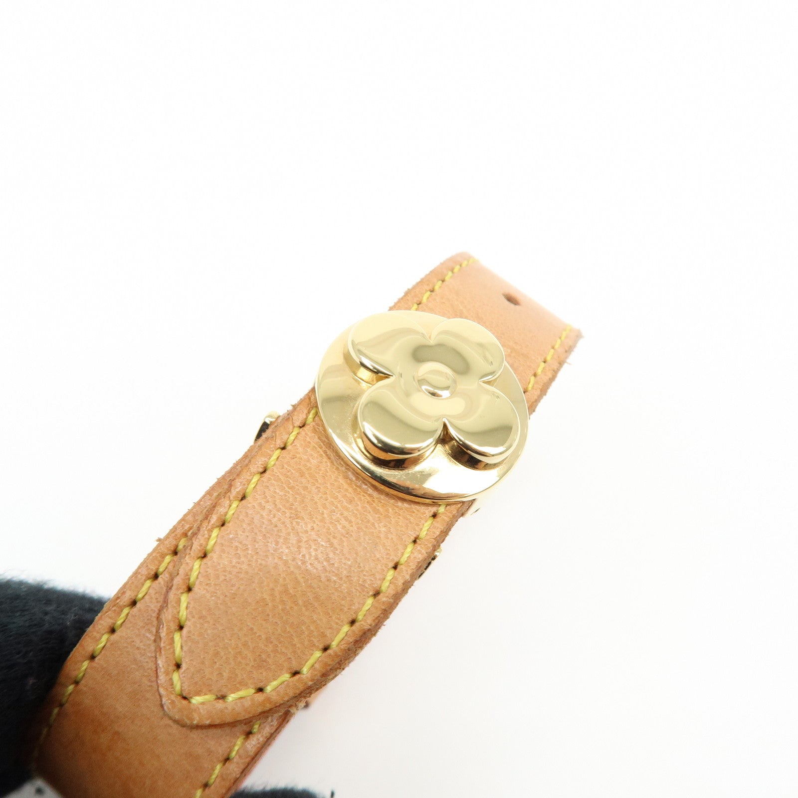 Louis Vuitton Monogram Leather Good Luck Bracelet Natural