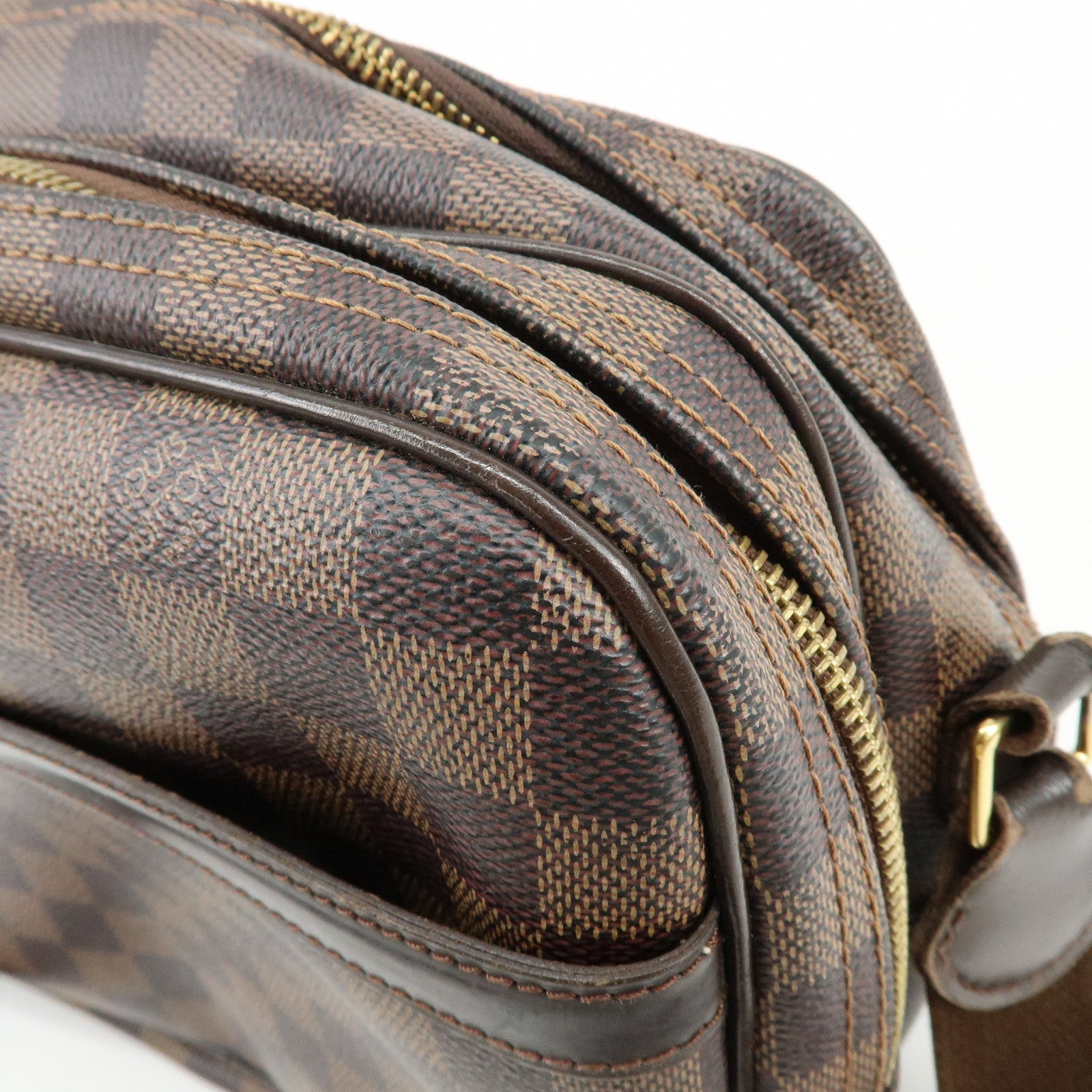Louis Vuitton Damier Ebene Reporter PM SPO Shoulder Bag Brown M45253