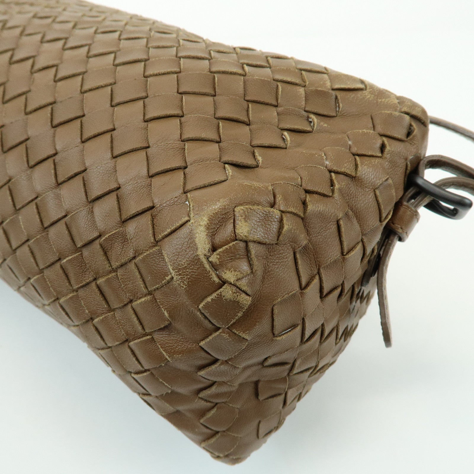 BOTTEGA VENETA Intrecciato Leather Hand Bag Shoulder Bag Mocha Brown