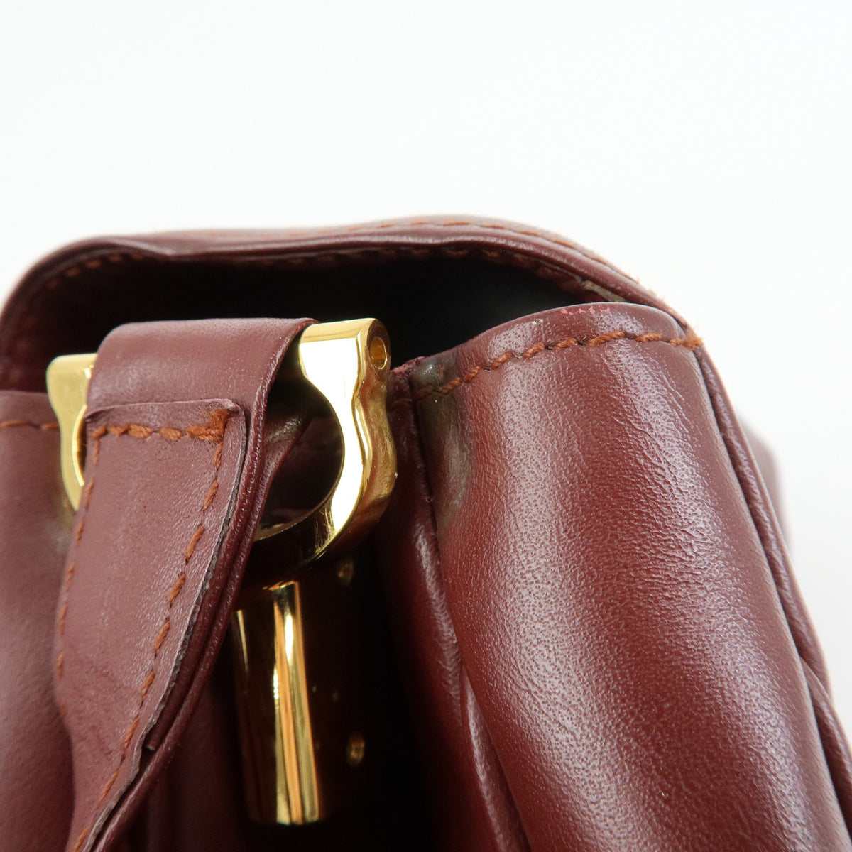 Cartier Must de Cartier Leather Shoulder Bag Crossbody Bag Bordeaux