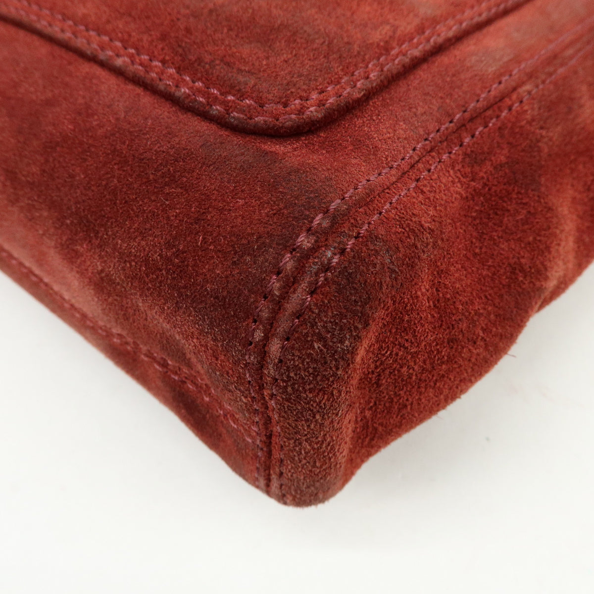CHANEL COCO Mark Suede Leather Hand Bag Tote Bag Bordeaux