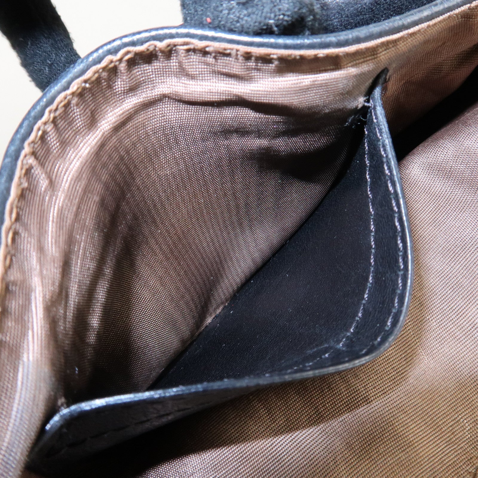 Chloe Lily Metal Ribbon Leather 2Way Shoulder Bag Hand Bag Black Used