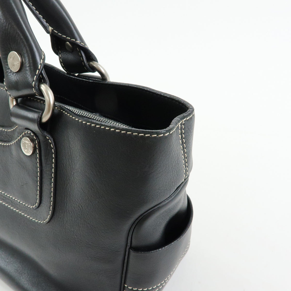CELINE Leather Boogie Bag Hand Bag Black