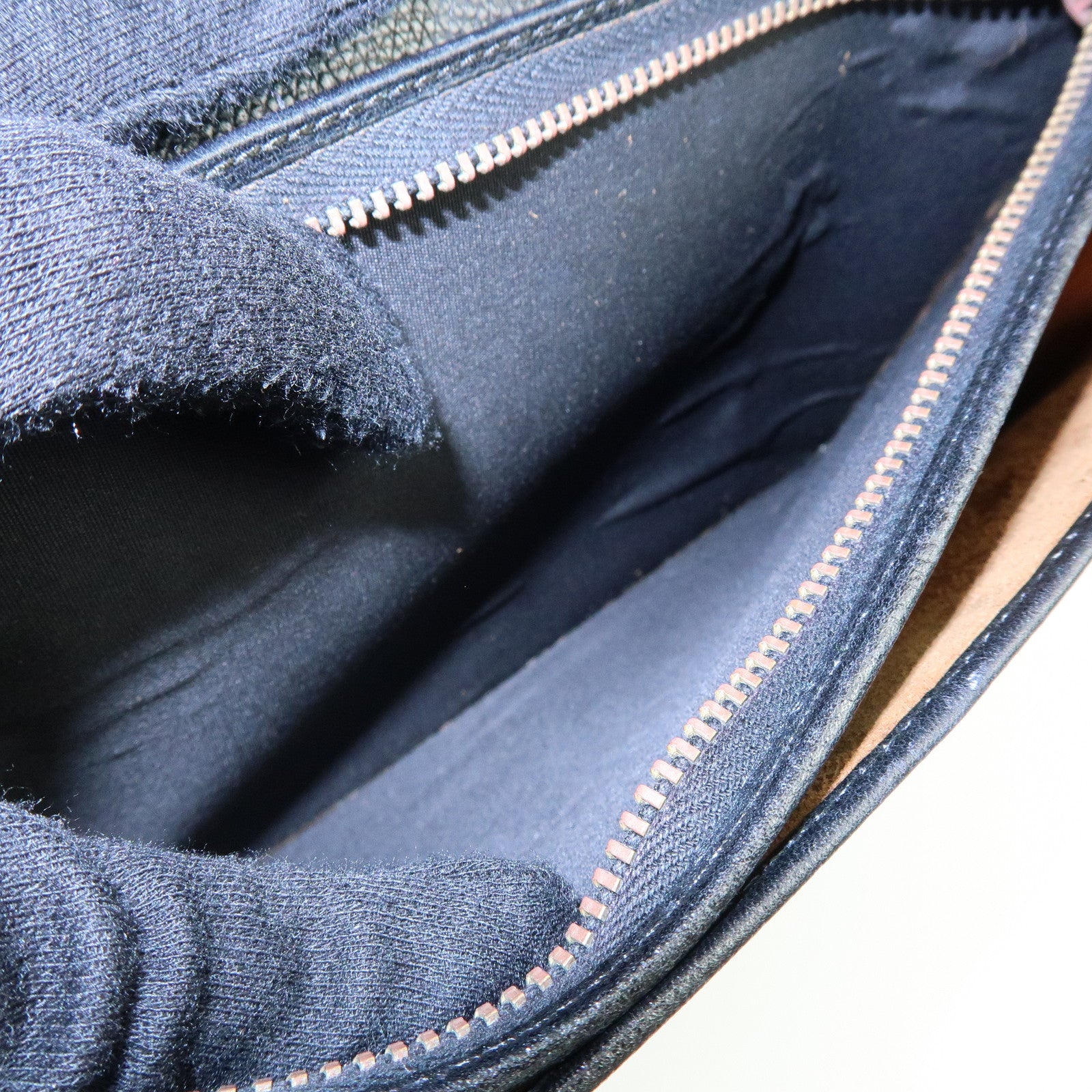 DELVAUX Leather Shoulder Bag Hand Bag Black