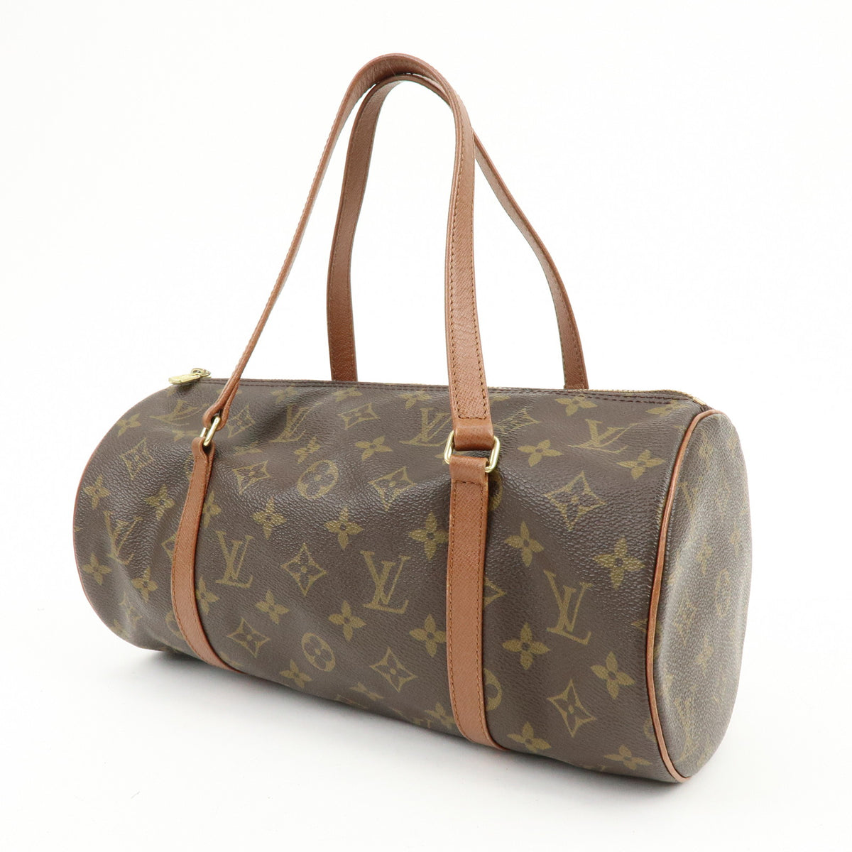 Louis Vuitton Monogram Papillon 30 Hand Bag Brown M51365