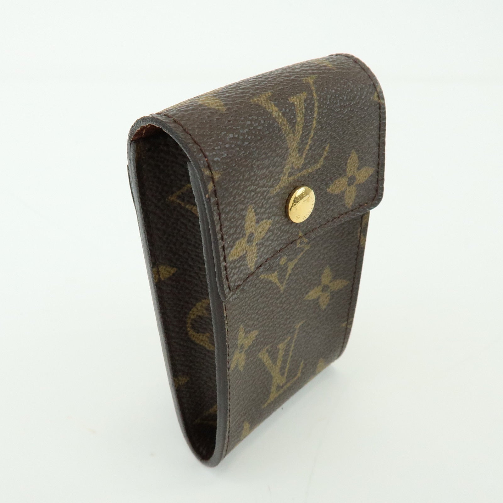 Louis Vuitton Monogram Canvas Porte Cles Badge Key Case Brown