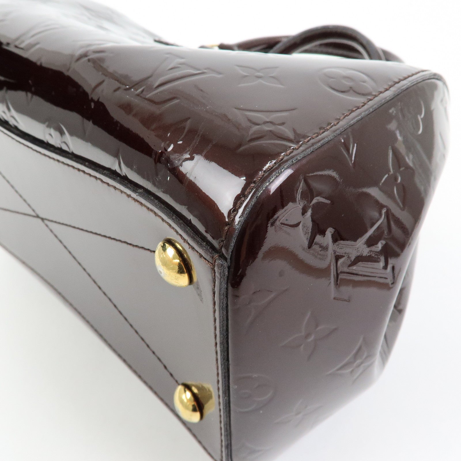 Louis Vuitton Monogram Vernis Montana Leather Hand Bag Amarante M90057
