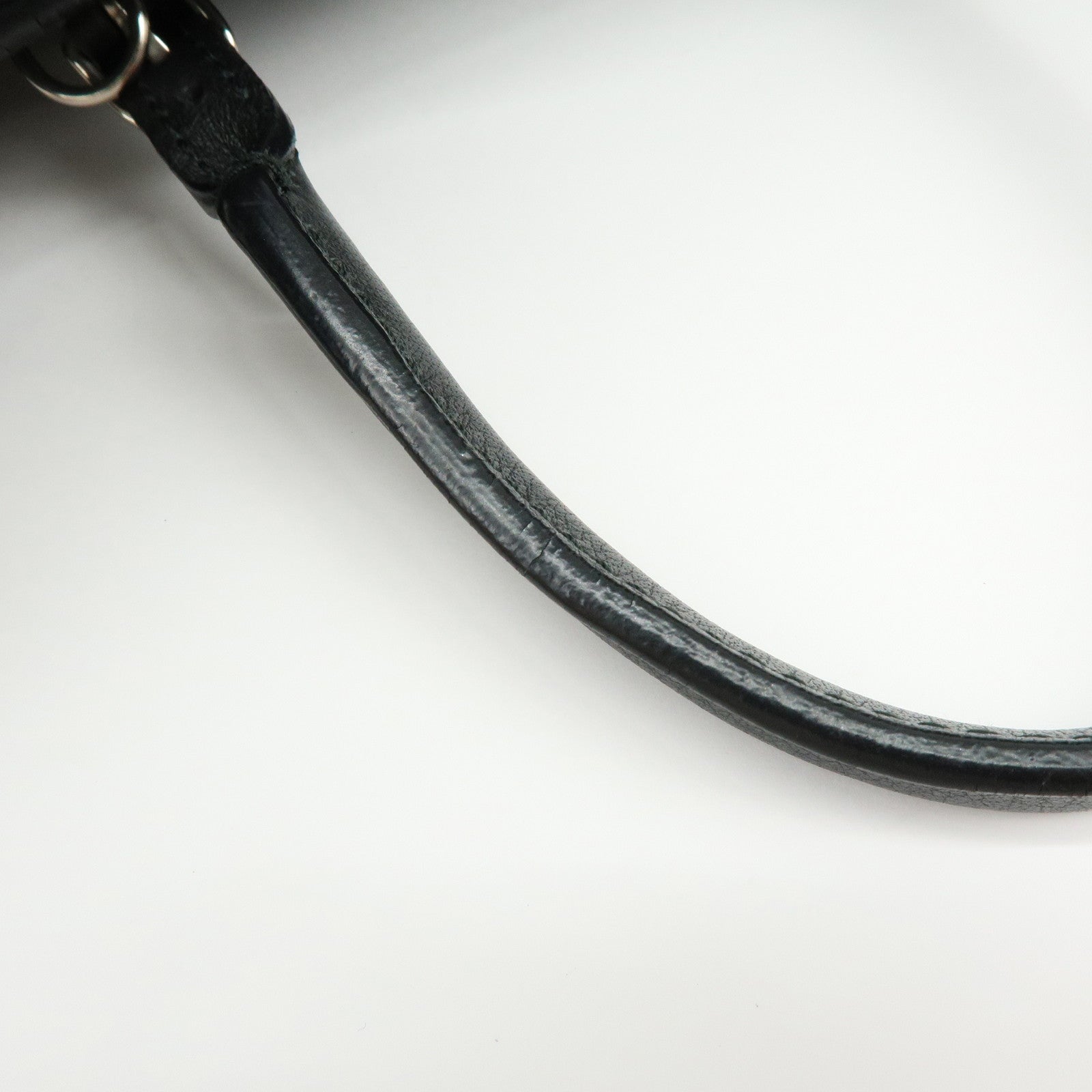 BALENCIAGA Paper A6 Mini Leather 2Way Hand Shoulder Bag Black 370926
