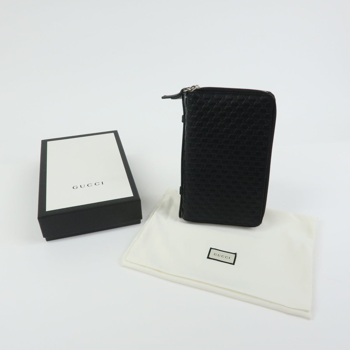 GUCCI Microguccissima Travel Document Case Organizer Black 449246