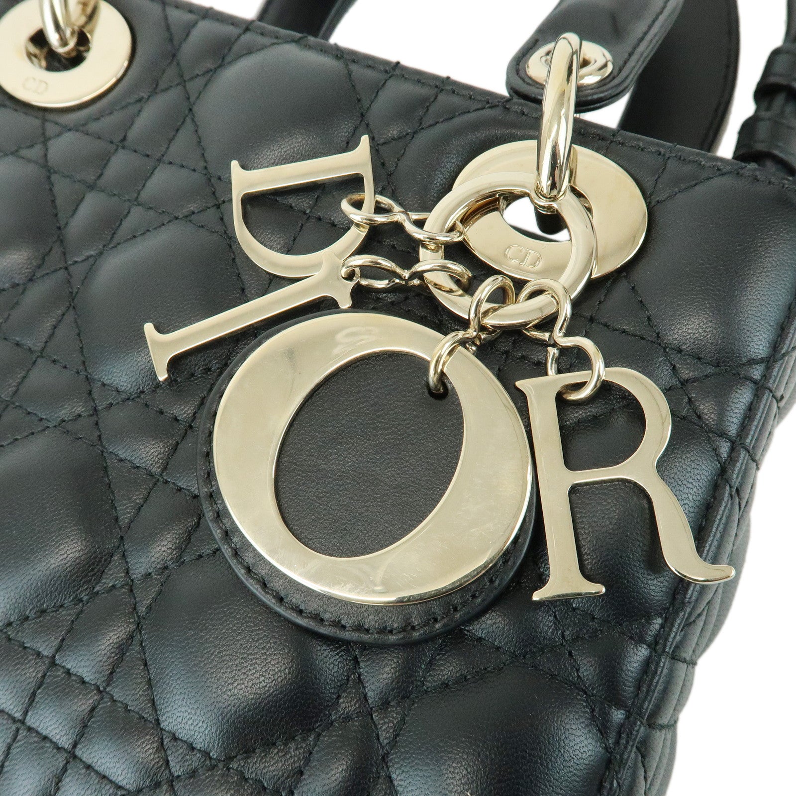 Christian Dior Lady Dior My ABCDior Cannage Lamb Skin 2Way Bag