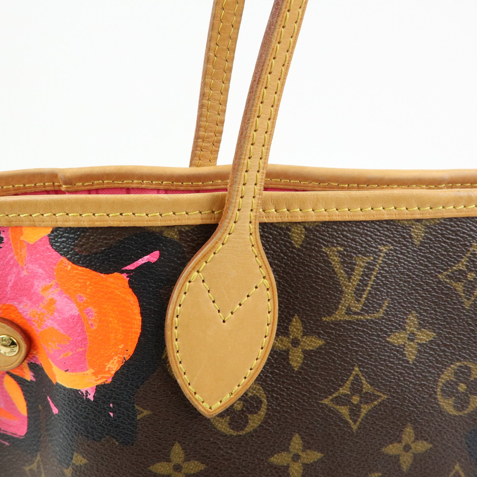 Louis Vuitton Monogram Rose Neverfull MM Tote Shoulder Bag M48613