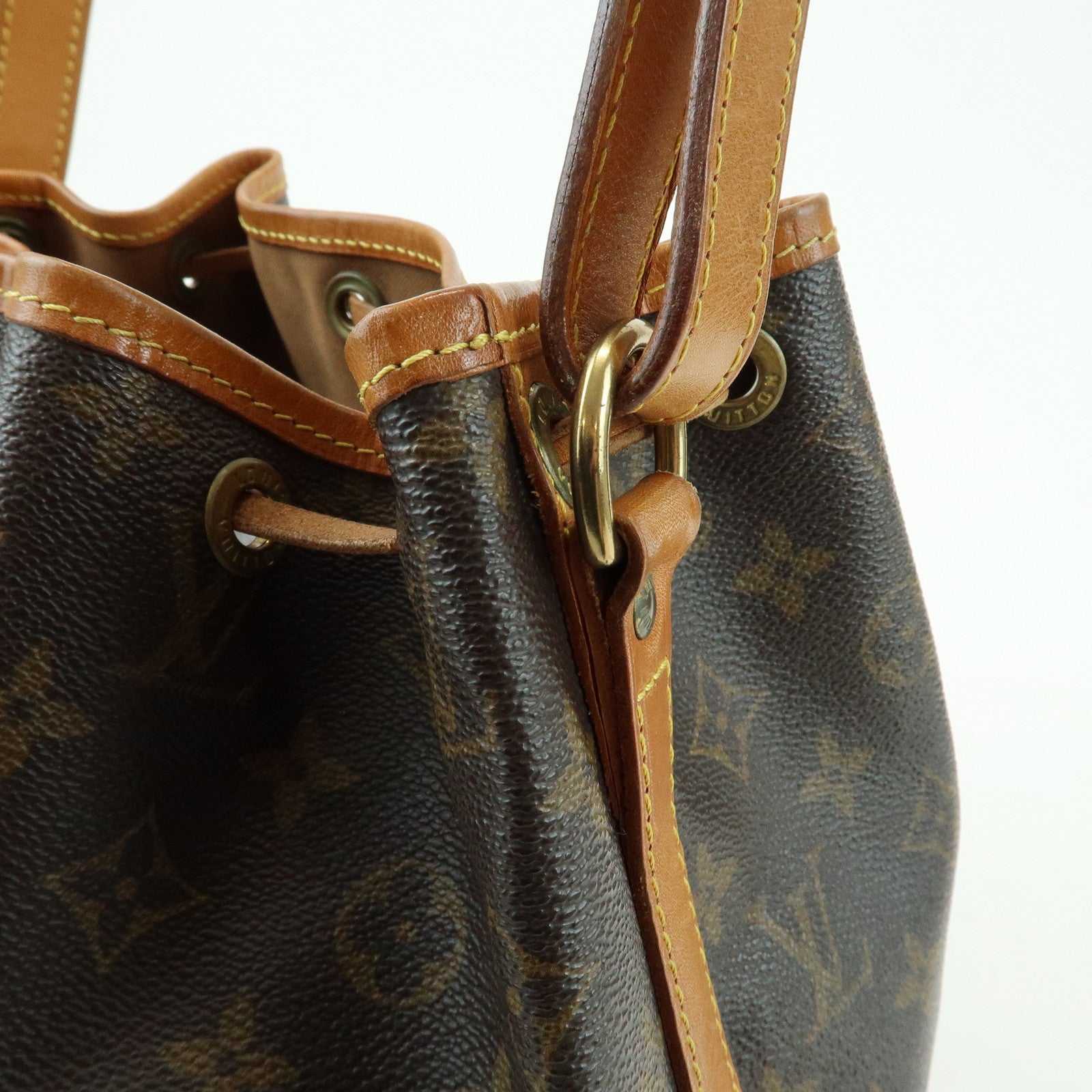 Louis Vuitton Monogram Canvas Petit Noe Shoulder Bag Brown M42226