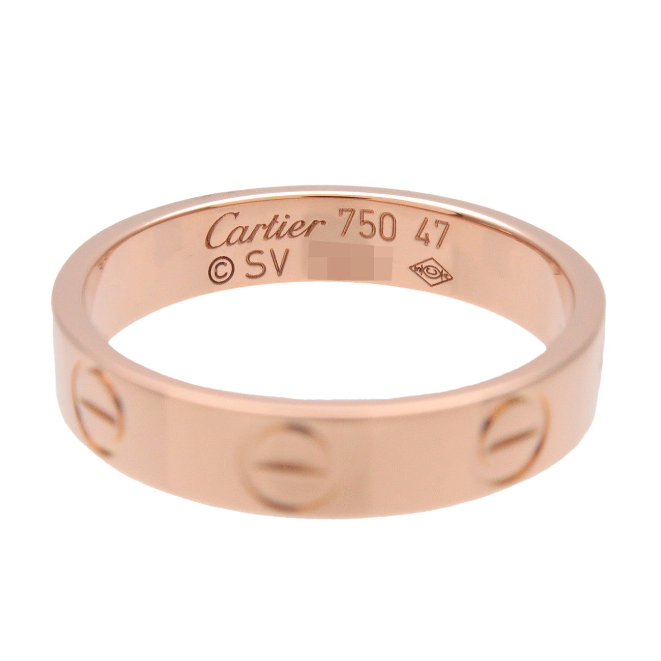 Cartier Mini Love Ring K18 750PG Rose Gold #47 US4.5 EU47 HK8.5