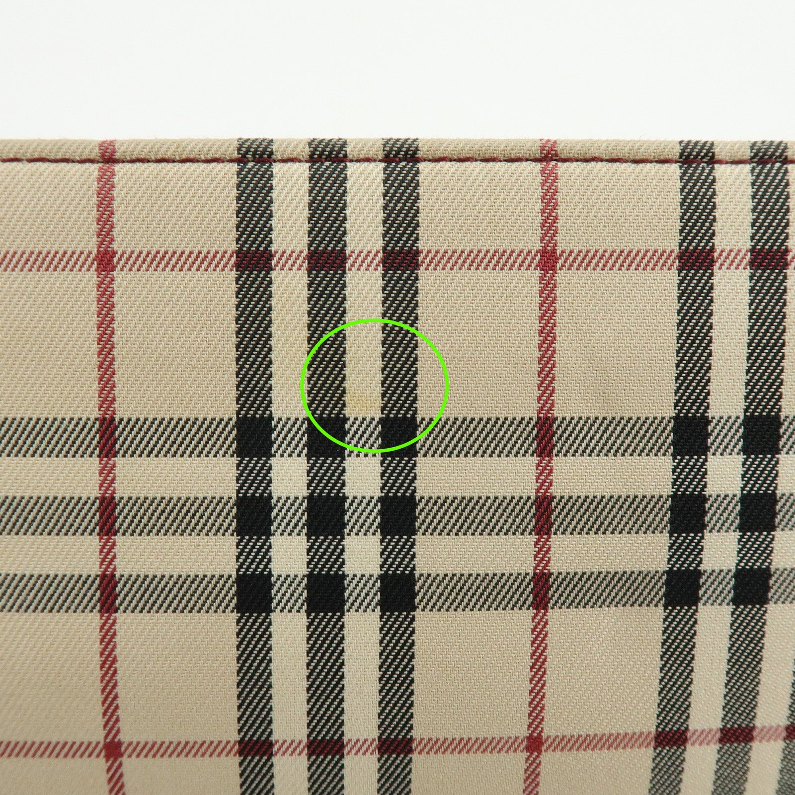 BURBERRY Nova Plaid Canvas Leather Shoulder Bag Hand Bag Beige Bordeaux