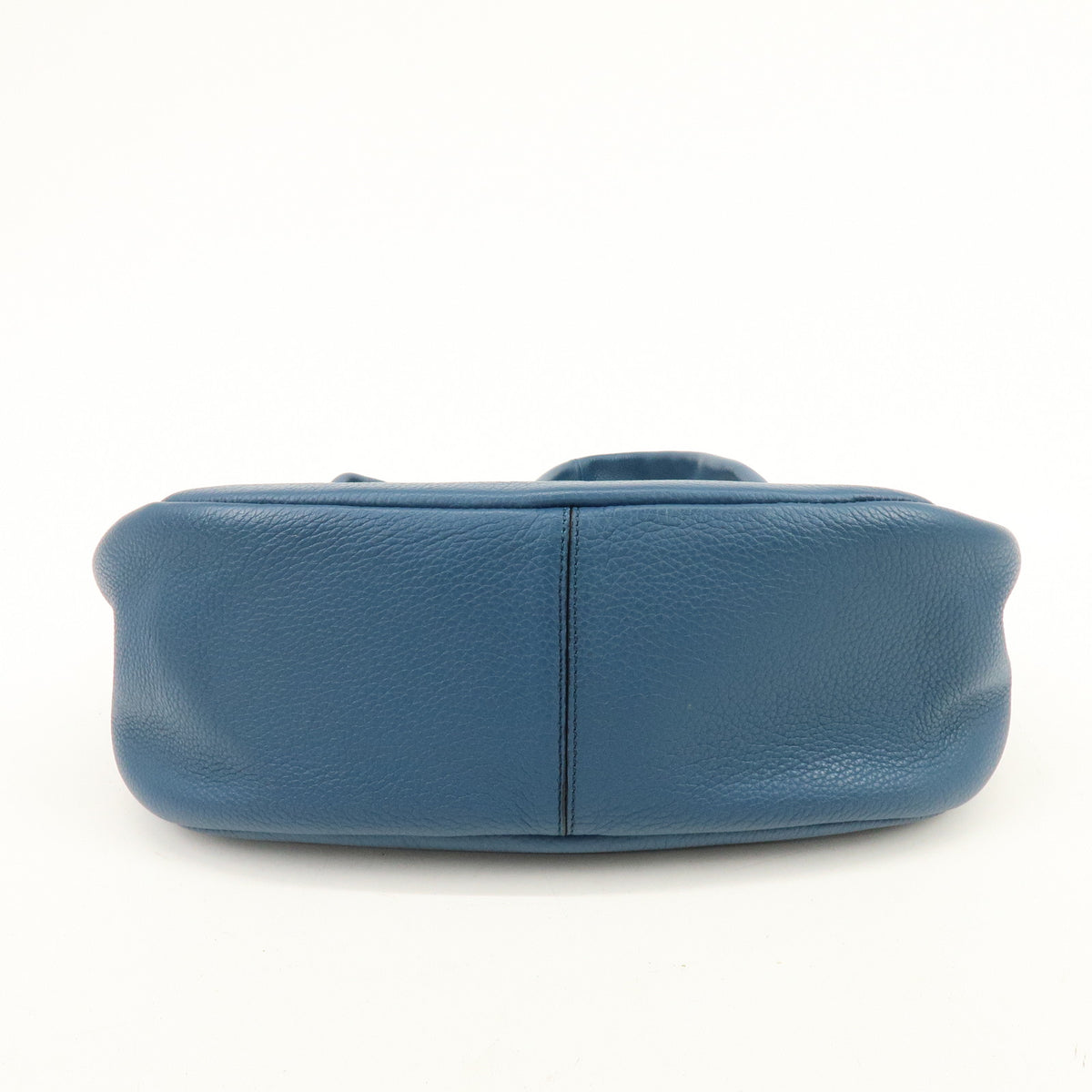 TOD'S Hobo Leather Shoulder Bag Hand Bag Blue