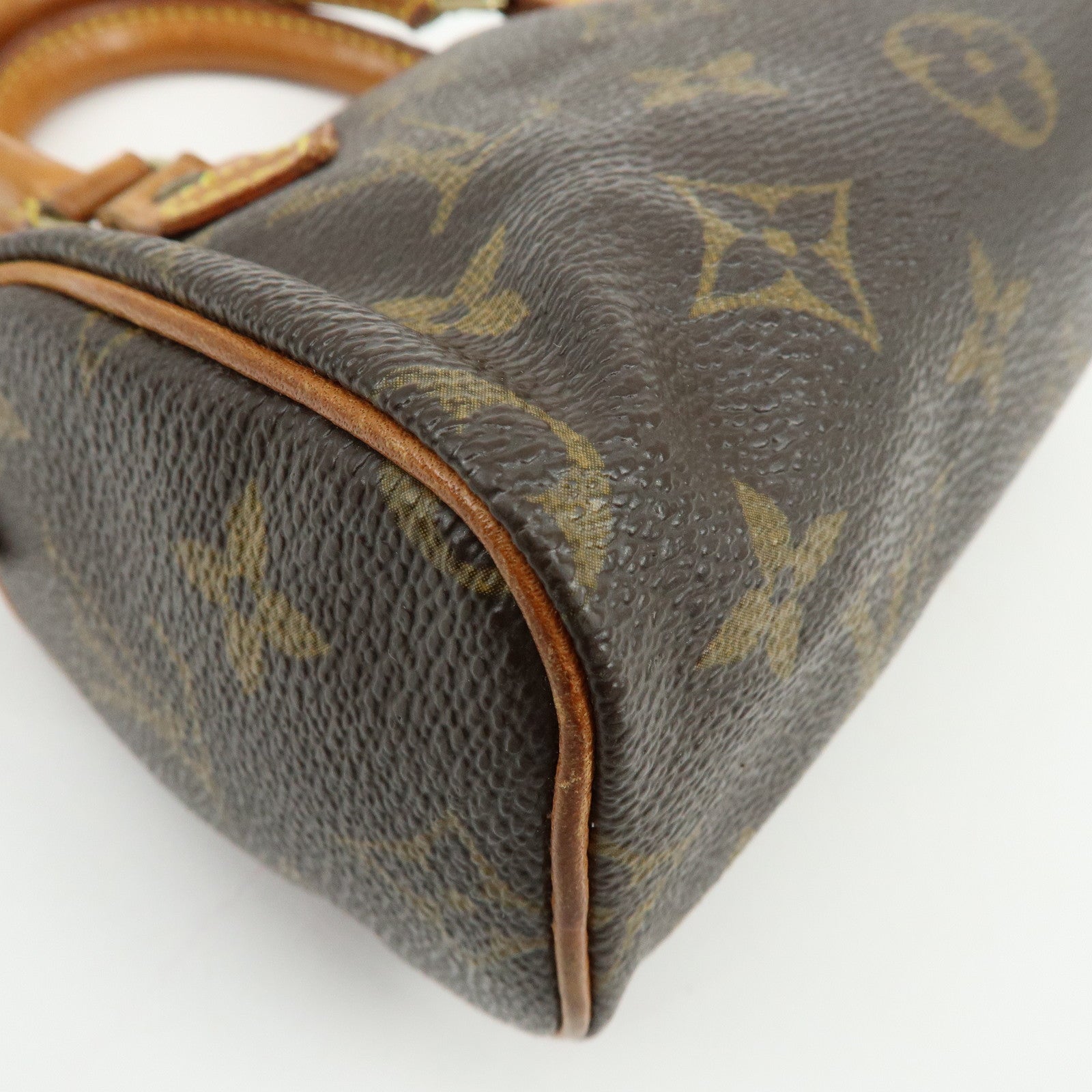 Louis Vuitton Monogram Canvas Mini Speedy Hand Bag & Strap M41534