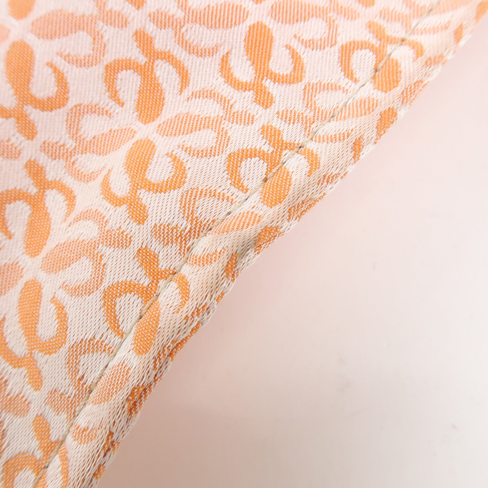 Loewe Repeat Anagram Canvas Leather Tote Bag Hand Bag Orange