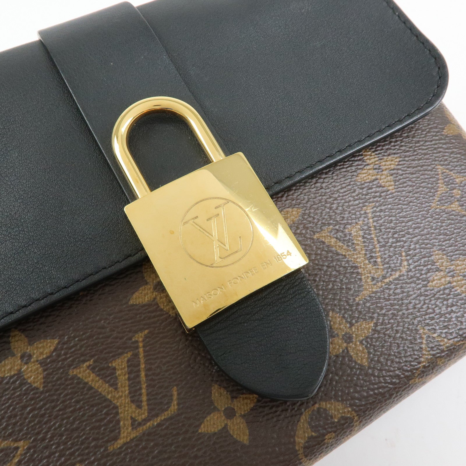 Louis Vuitton Monogram Locky BB 2Way Shoulder Bag Brown Noir M44141