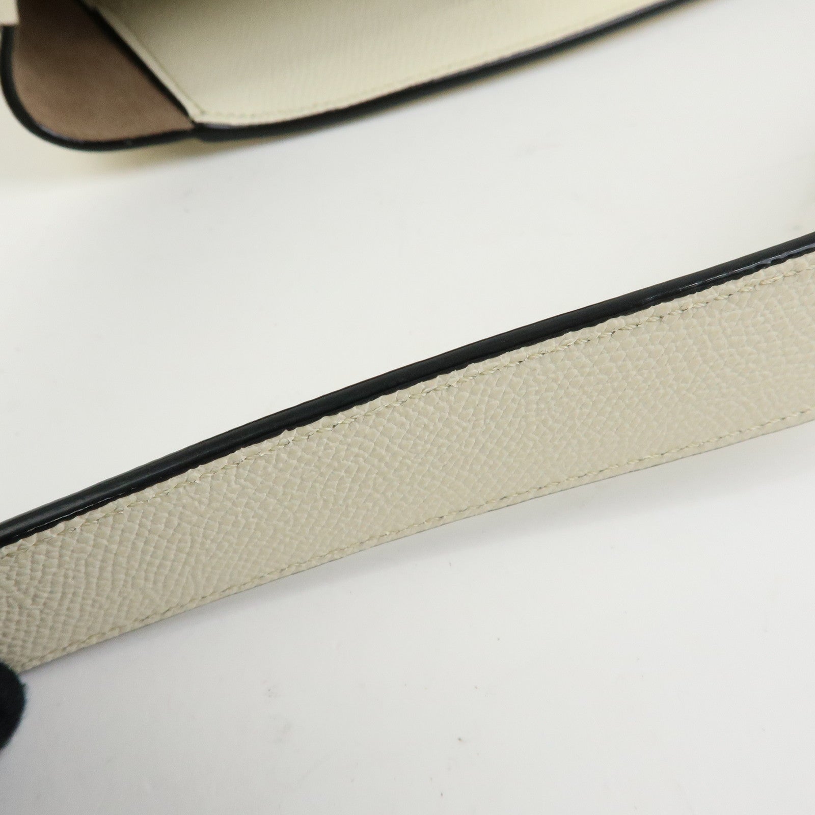 Valextra Brera Calf Leather Shoulder Bag Hand Bag White
