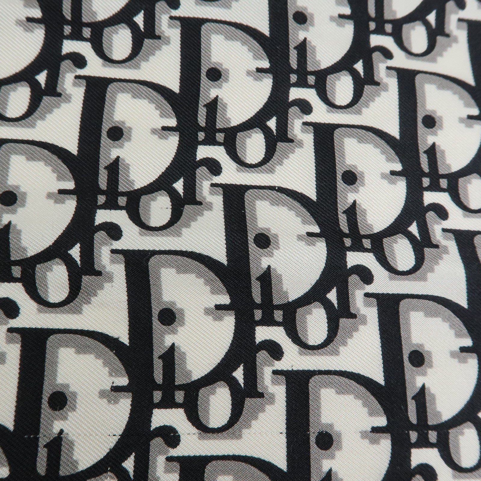 Christian Dior Trotter Silk 100% Scarf Black White