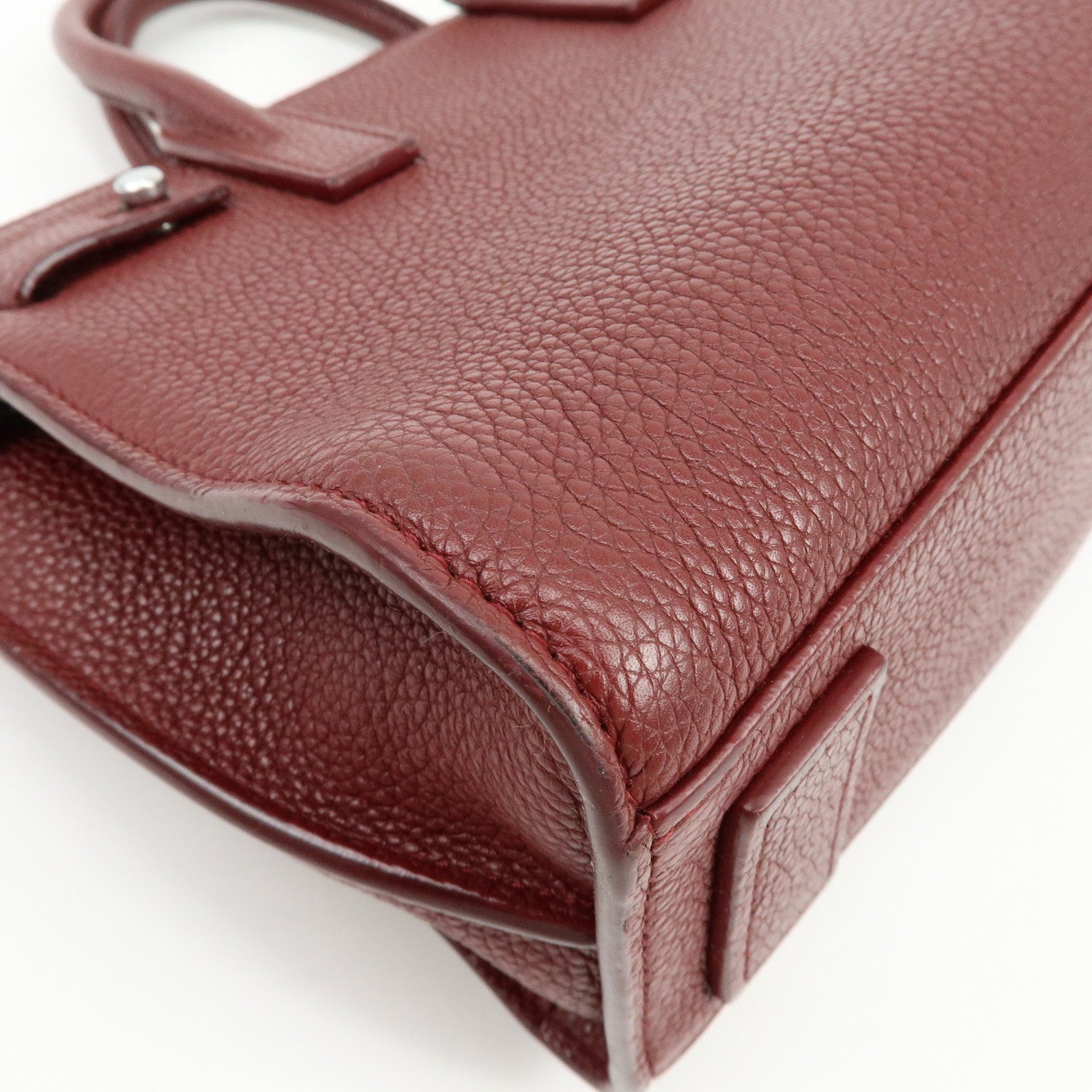 SAINT LAURENT PARIS Calf Leather Sac de Jour 2Way Hand Bag 485019