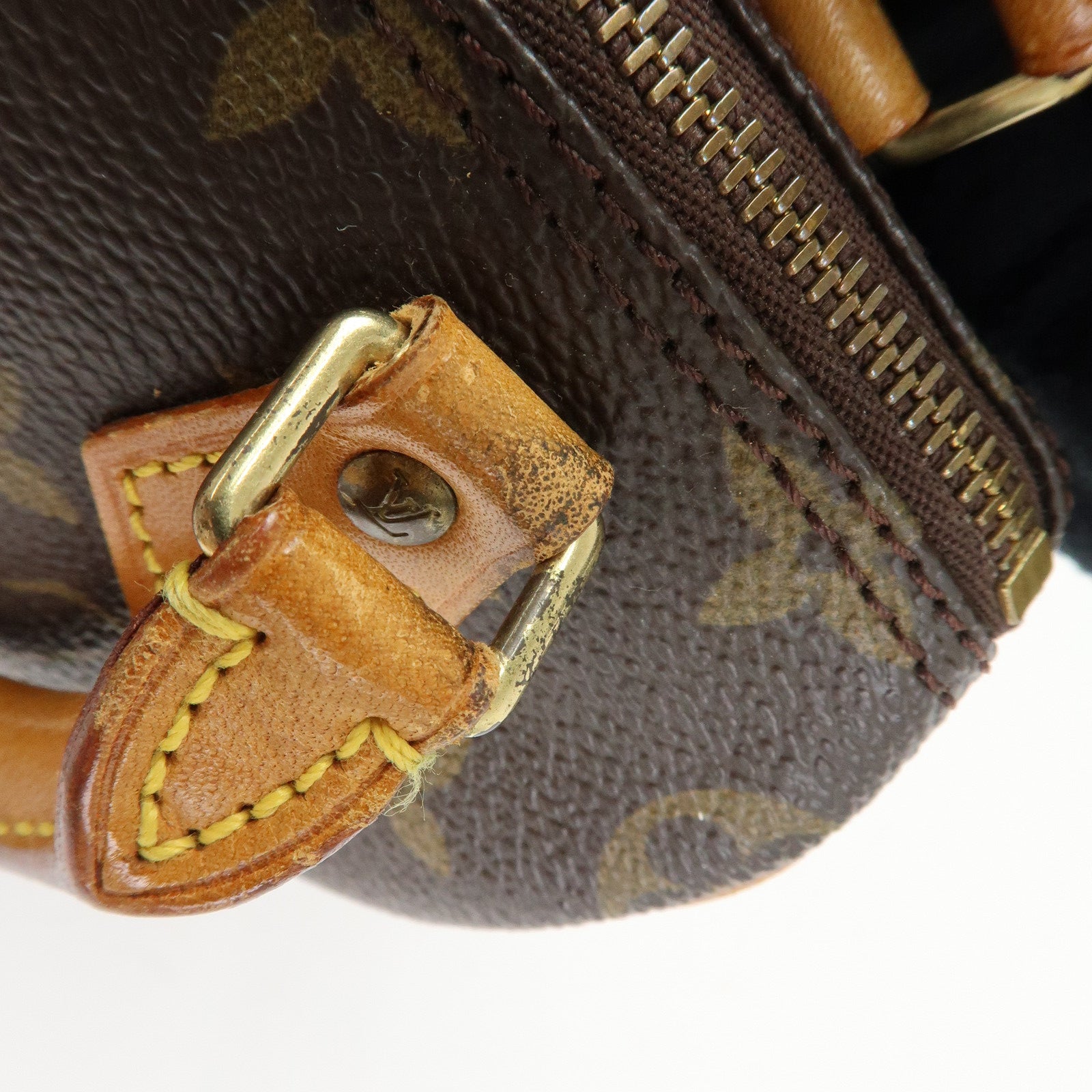 Louis Vuitton Monogram Mini Speedy Shoulder Hand Bag Brown M41534