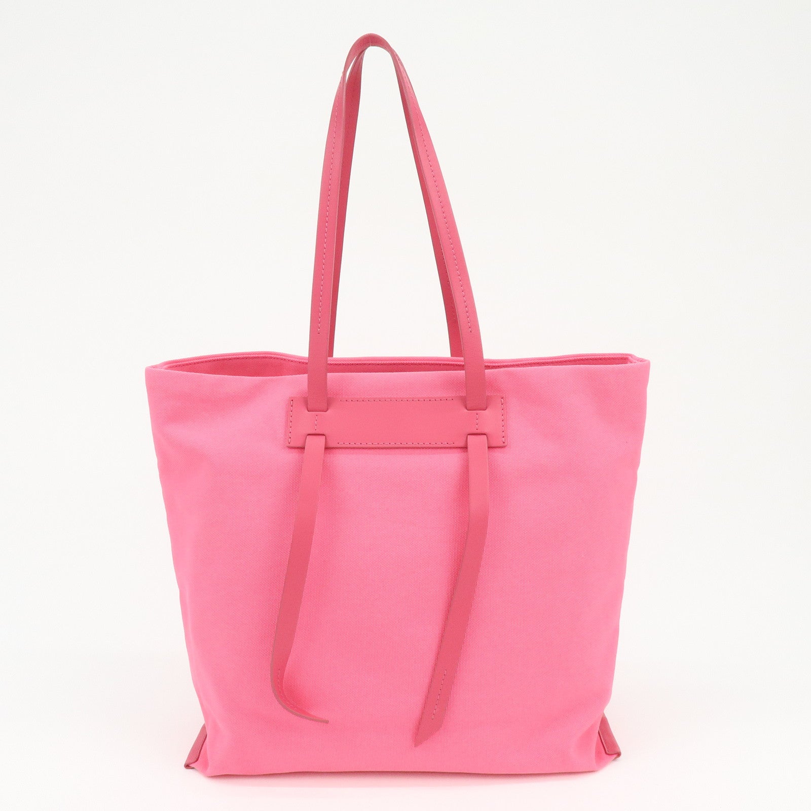 MIU MIU Canvas Leather Tote Bag Shoulder Bag Pink 5BG116