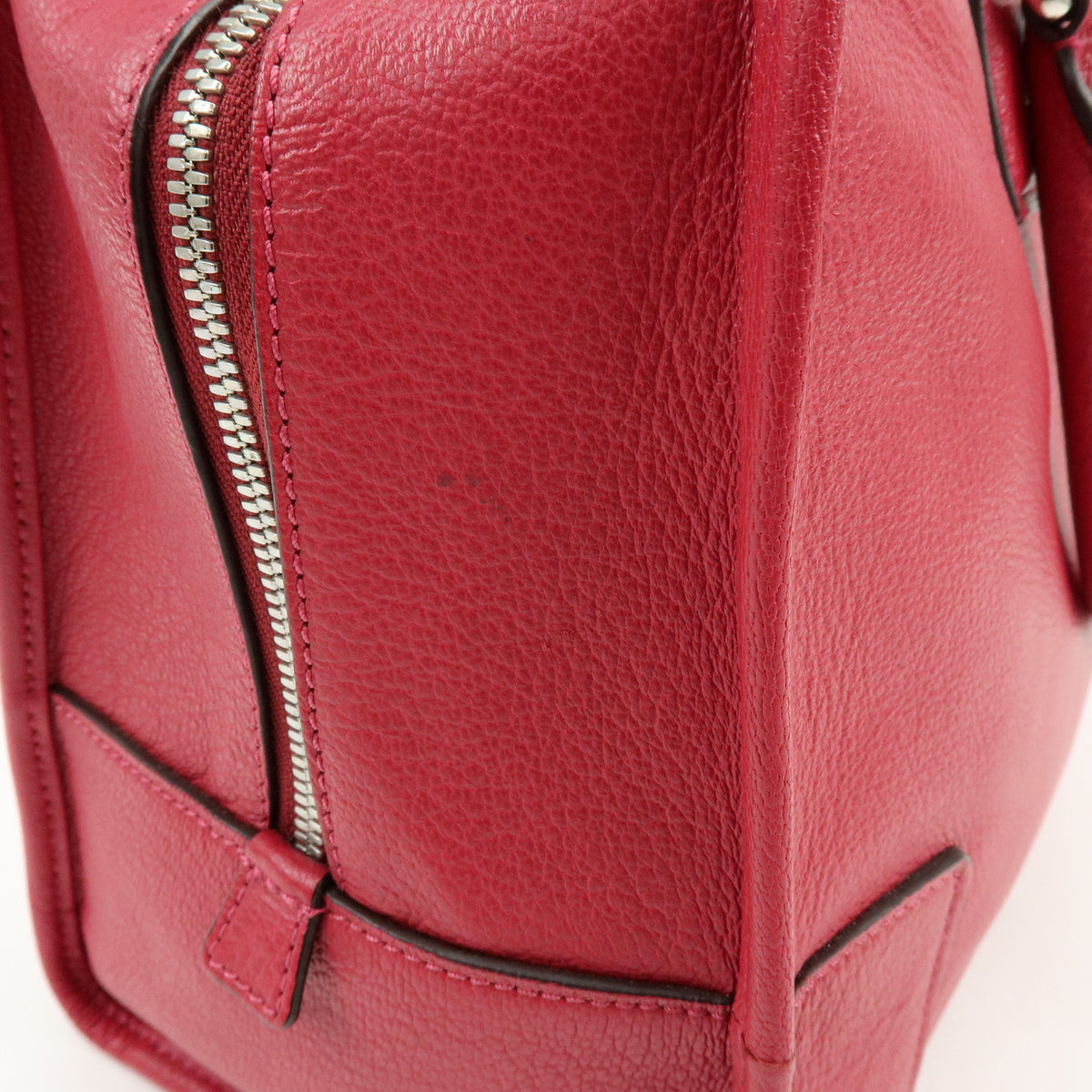 LOEWE Anagram Amazona 36 Hand Bag Boston Bag Wine Red