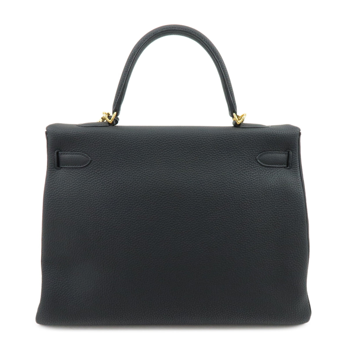 HERMES Kelly 35 Retourne Taurillon Clemence 2Way Bag D Stamped Black