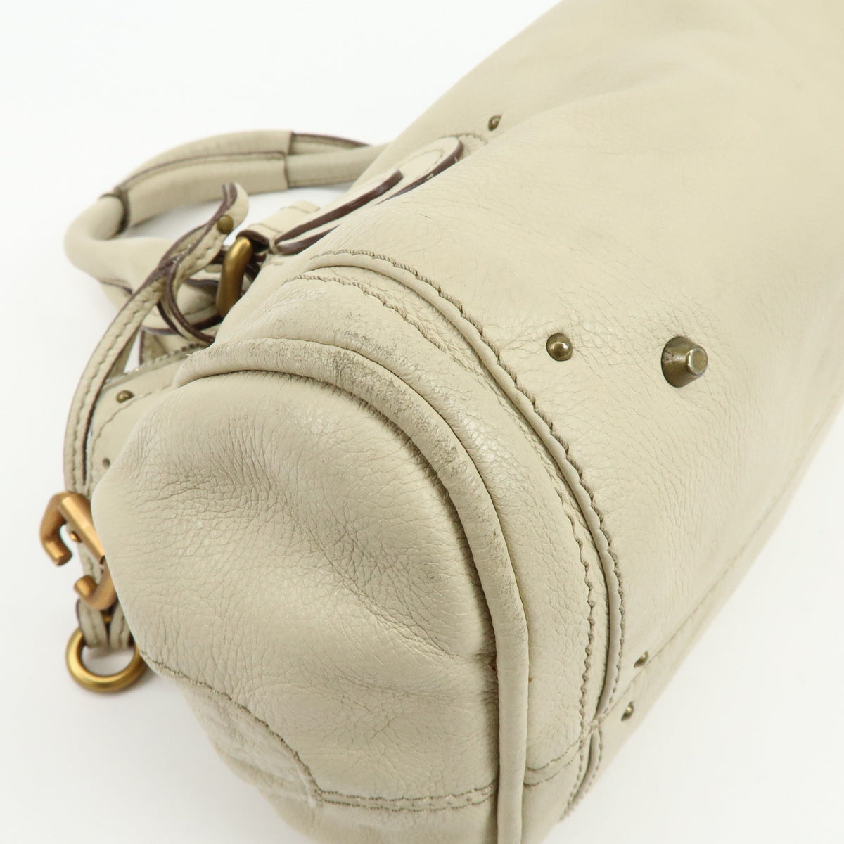 Chloe Paddington Leather Shoulder Bag Hand Bag Ivory