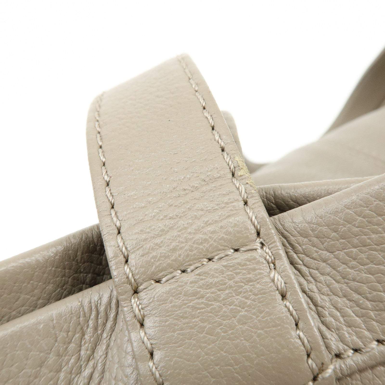 Chloe See By Chloe Leather Tote Bag Hand Bag Shoulder Bag Greige