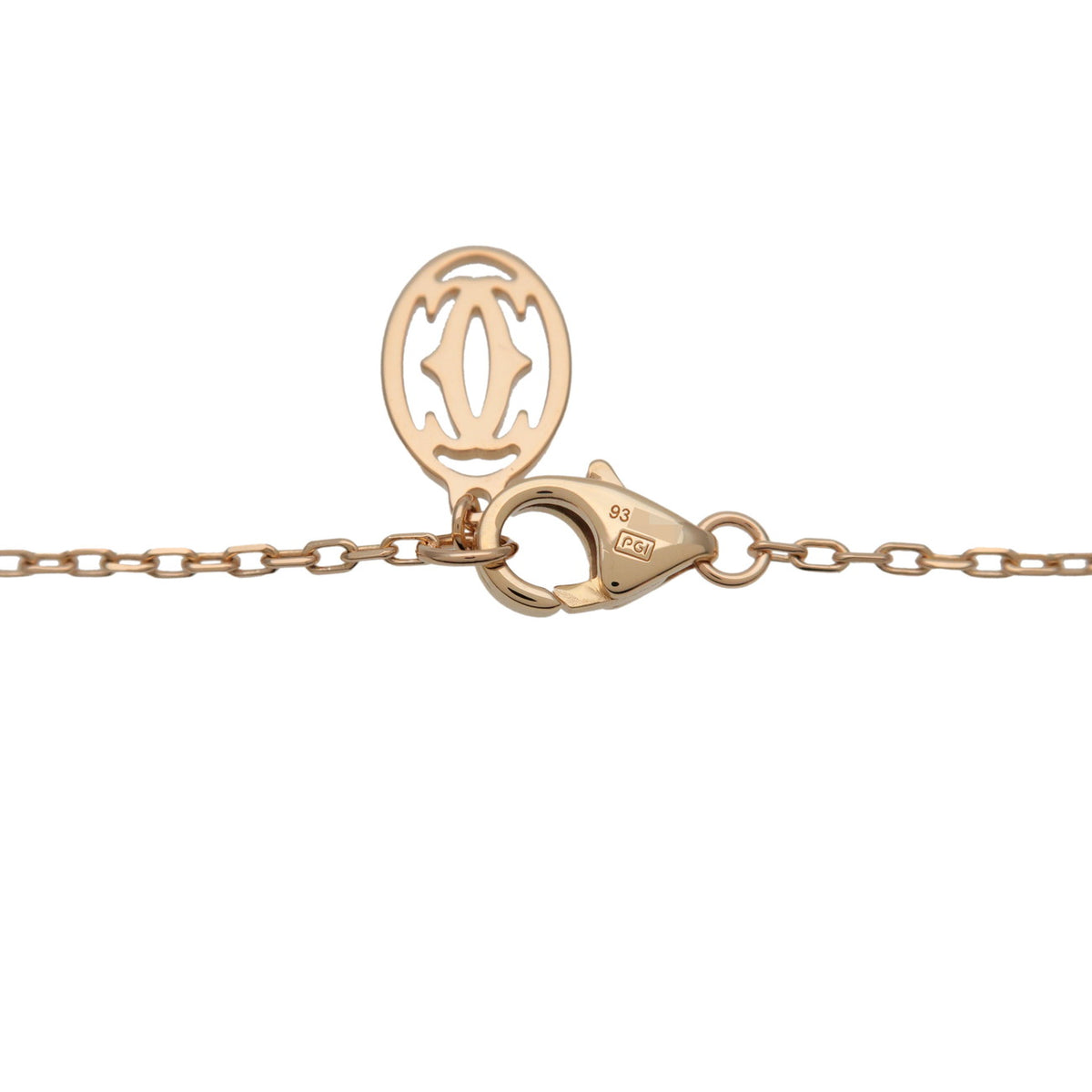 Cartier D'amour 1P Diamond Necklace SM K18 750YG Yellow Gold