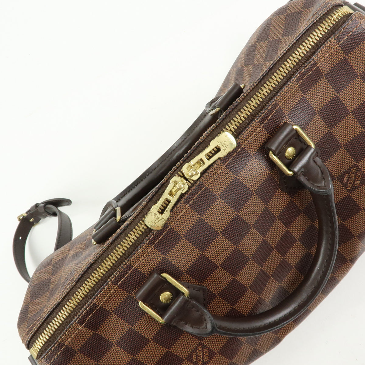 Louis Vuitton Damier Speedy Bandouliere 30 Boston Bag Brown N41367