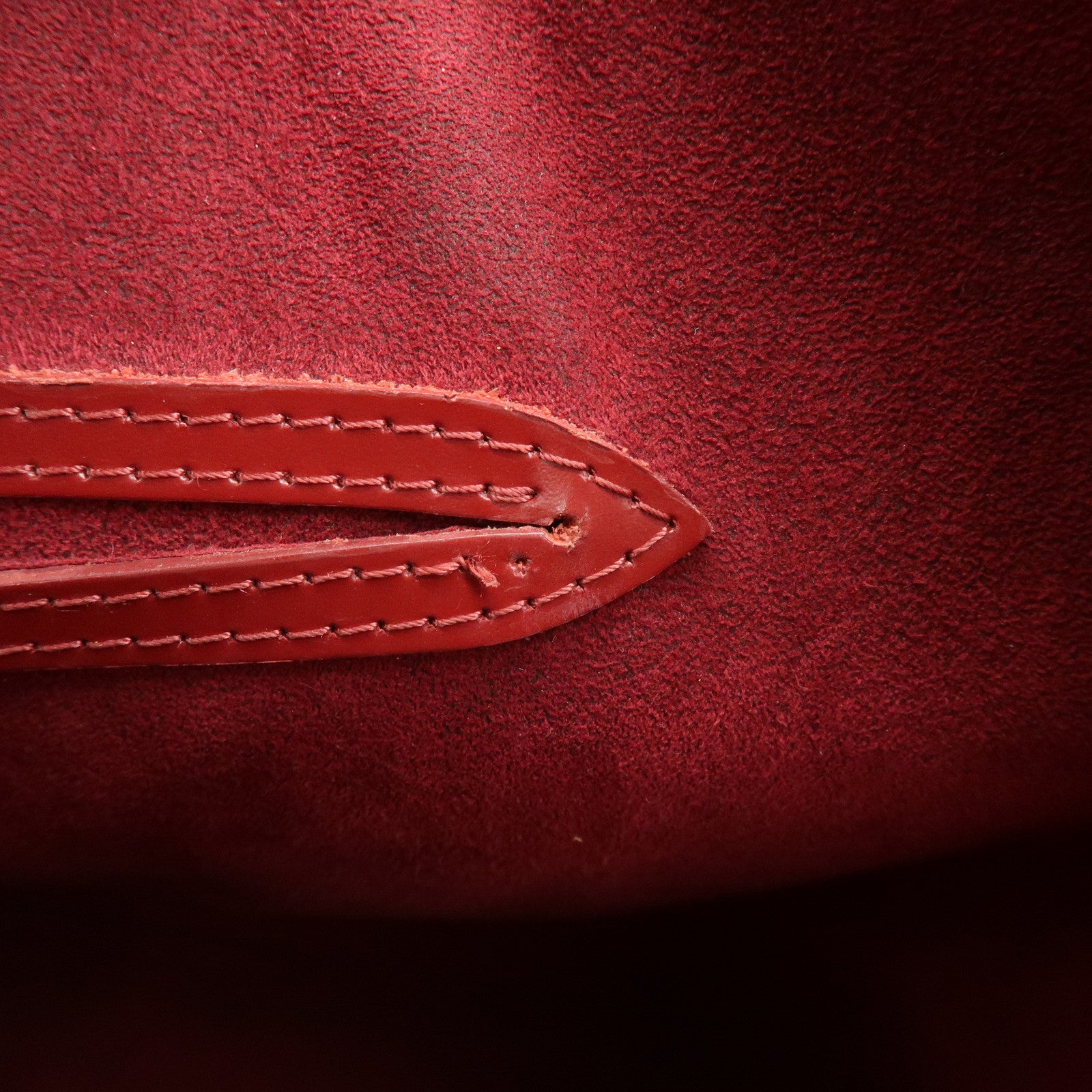 Louis Vuitton Epi Alma PM Leather Hand Bag Carmine Red M4058E