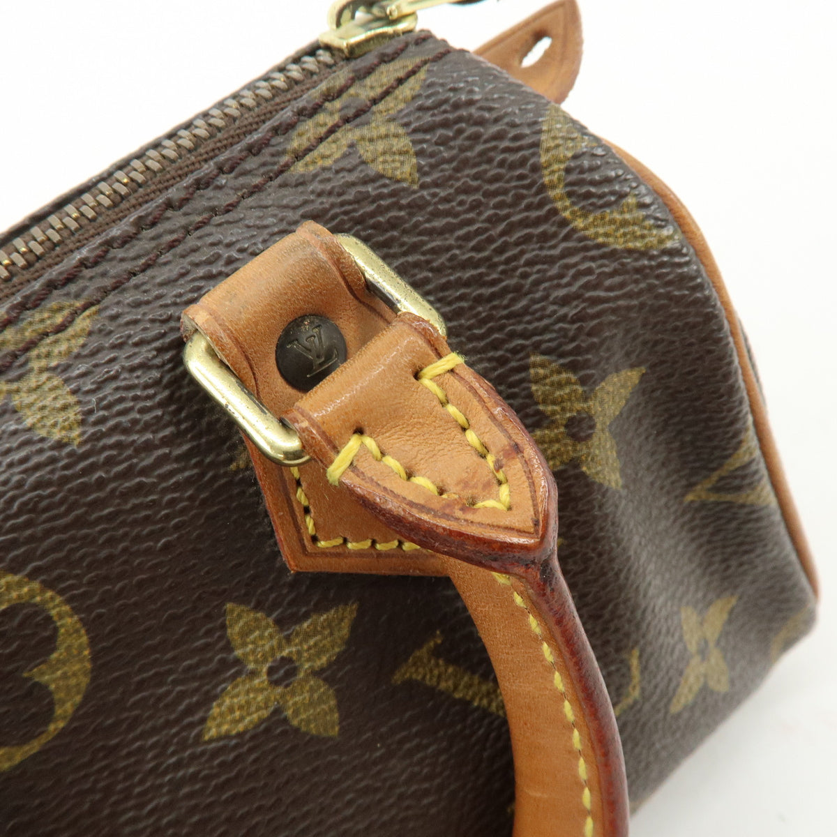 Louis Vuitton Monogram Mini Speedy Hand Bag Brown M41534