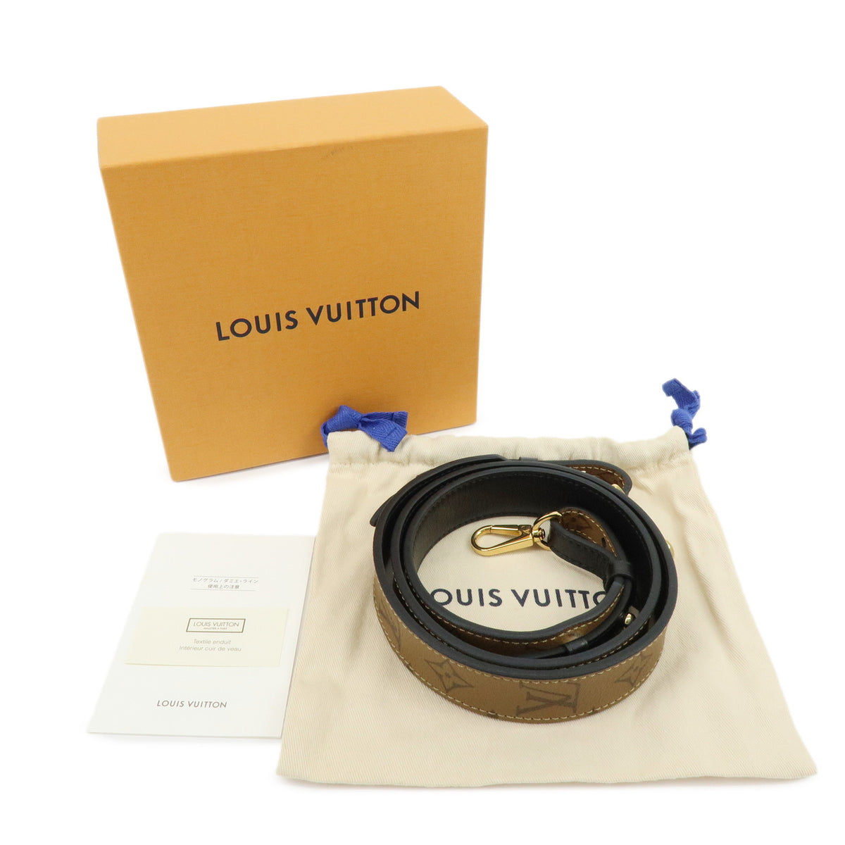 Louis Vuitton Monogram Reverse Canvas Leather Shoulder Strap XL J02371