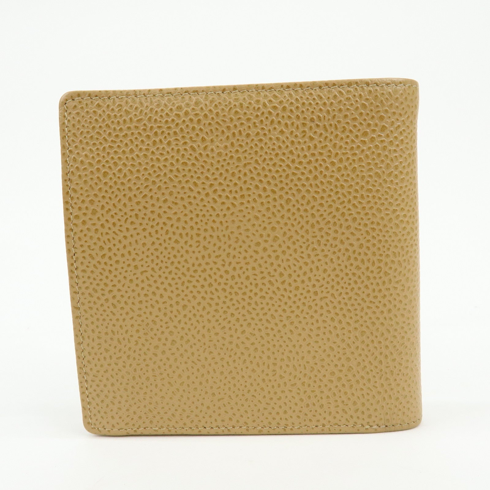 CHANEL COCO Mark Caviarskin Compact Wallet Beige