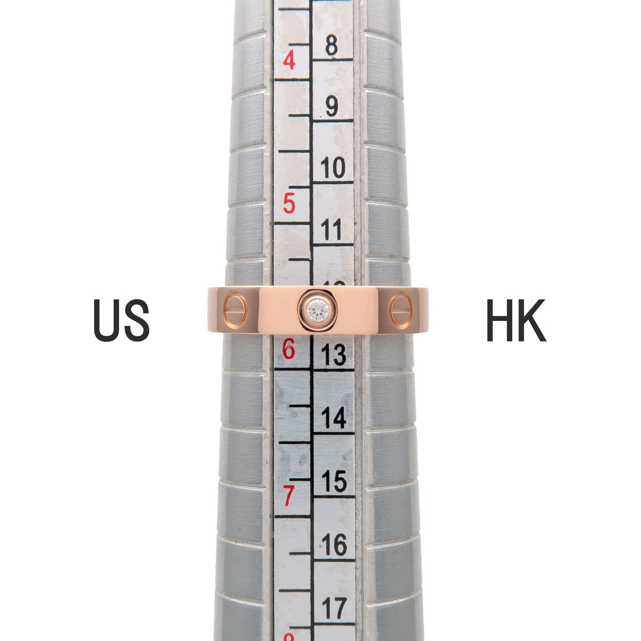 Cartier Mini Love 1P Diamond Ring K18 750PG #51 US5.5 EU51 HK12