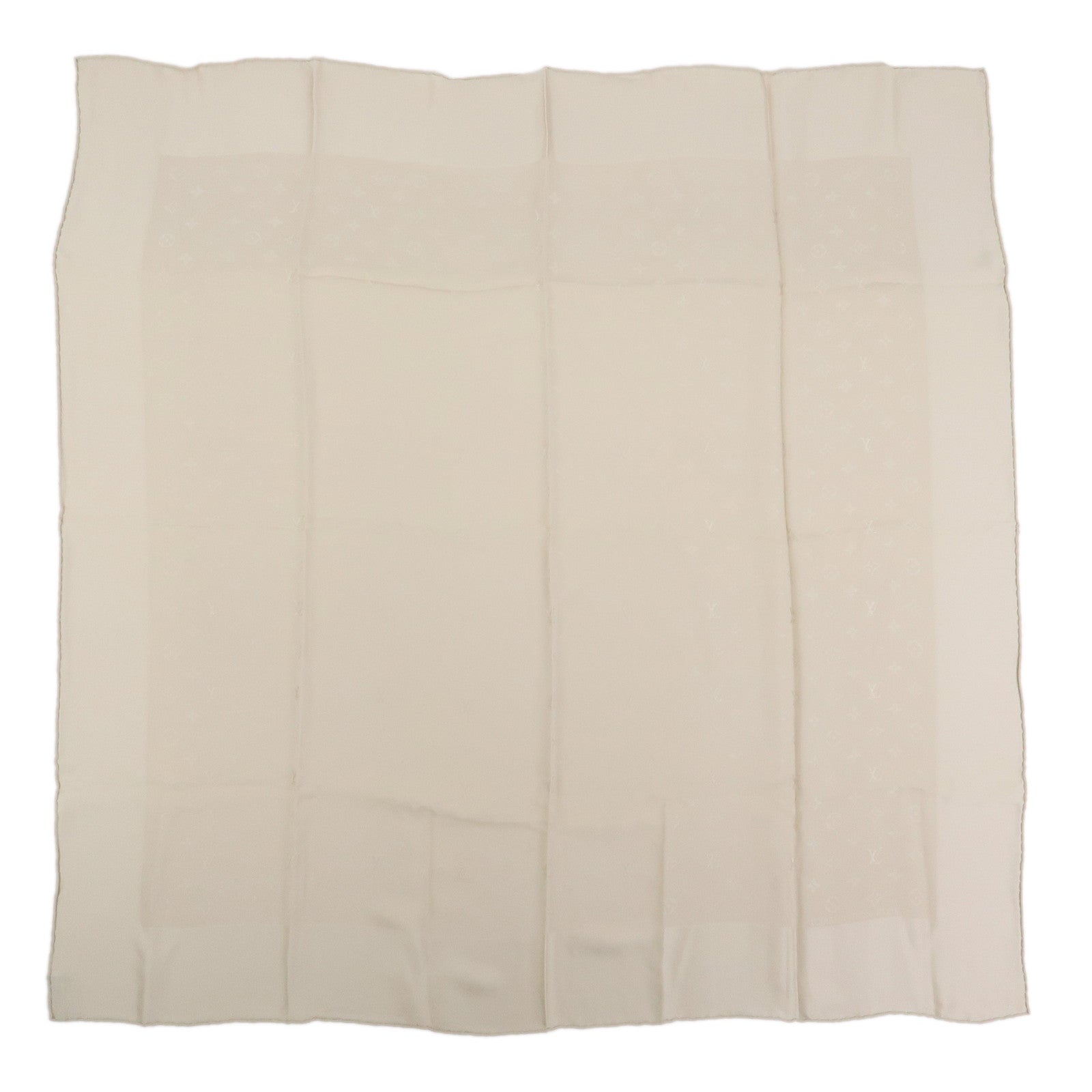 Louis Vuitton Monogram Silk 100% Scarf Shawl Beige