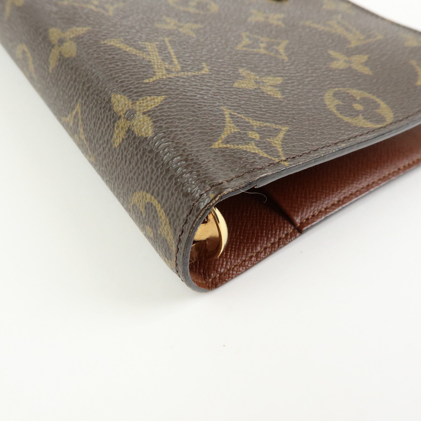 Louis Vuitton Monogram Agenda MM Planner Cover Brown R20105