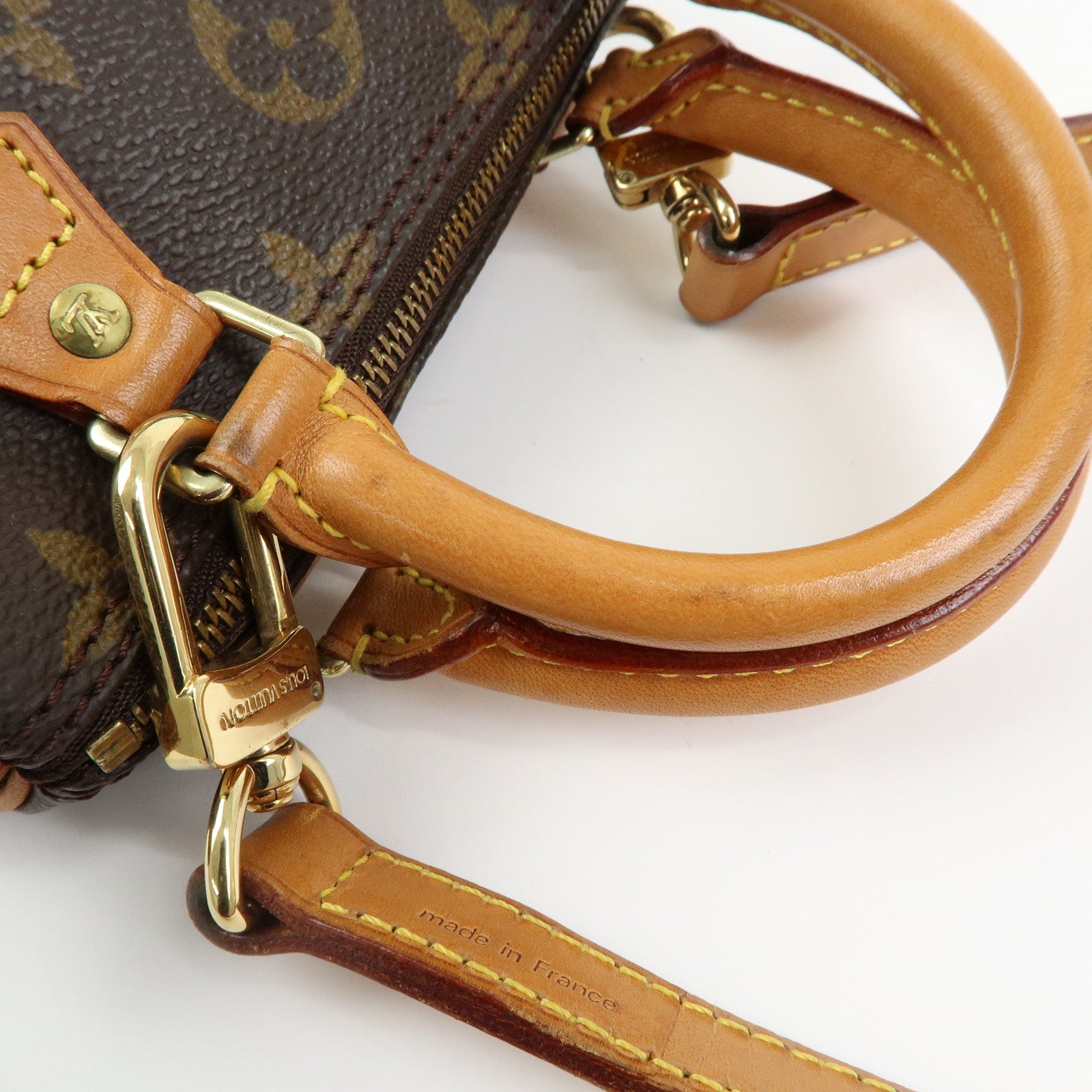 Louis Vuitton Monogram Mini Speedy Canvas Hand Bag & Strap M41534