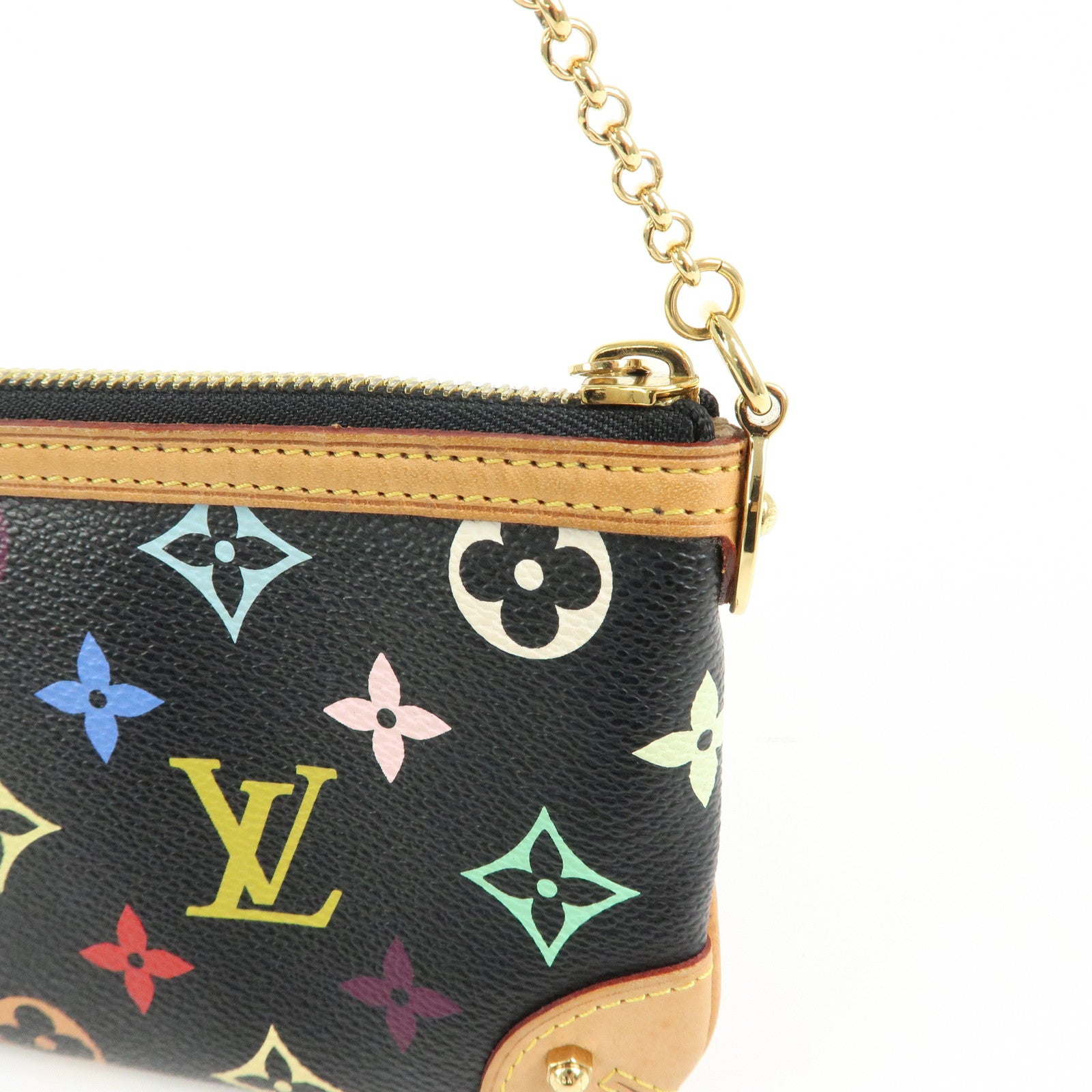 Louis Vuitton Monogram Multicolor Pochette Milla MM Pouch Noir M60097