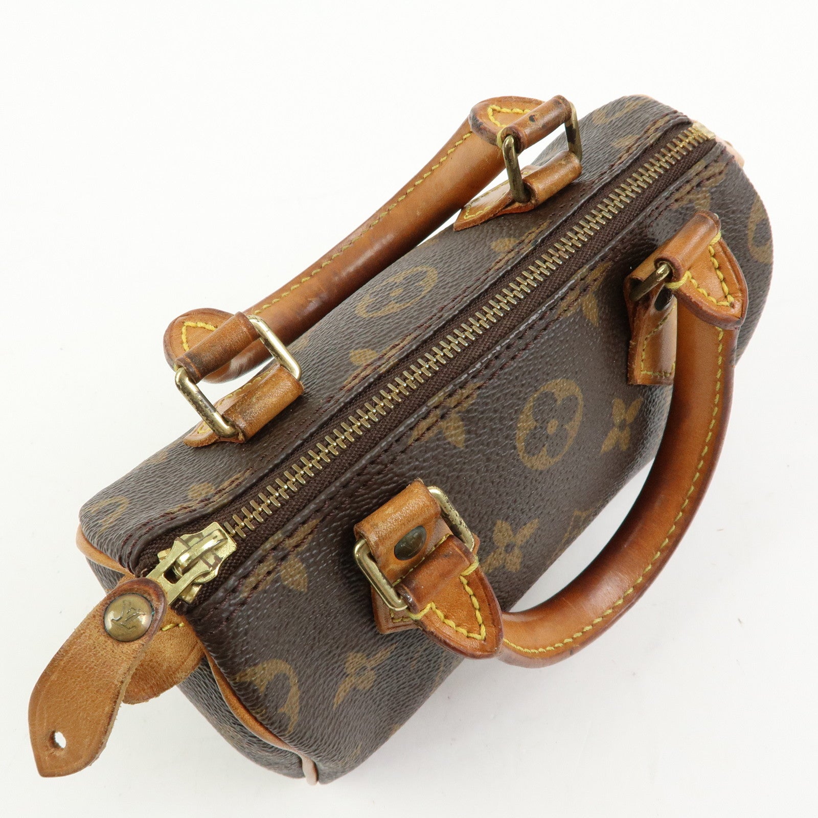 Louis Vuitton Monogram Mini Speedy & Strap 2Way Hand Bag Brown M41534