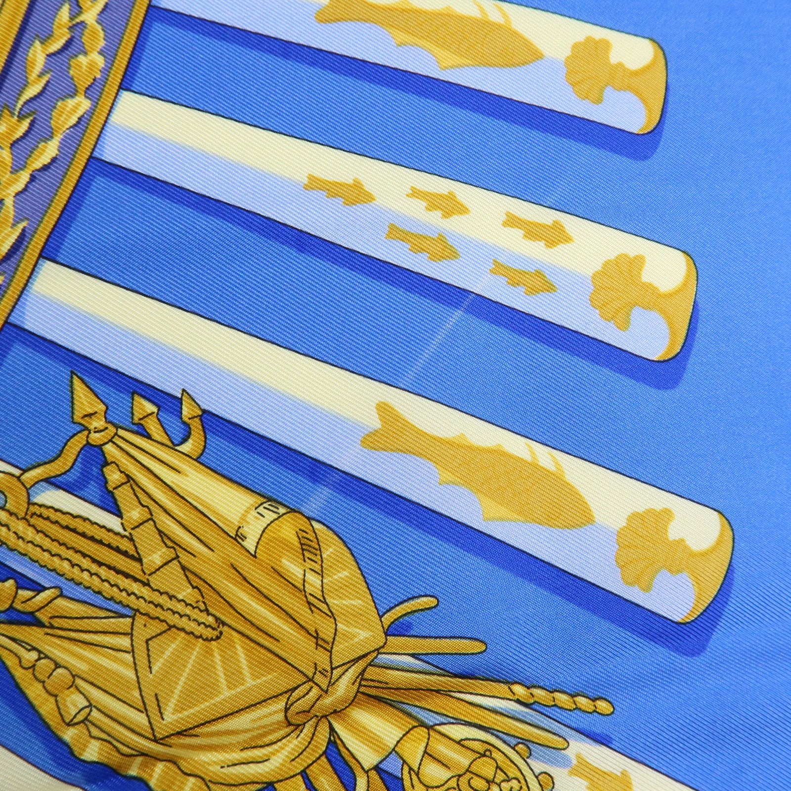 HERMES Set of 2 Carre90 Silk 100% Scarf La MARINE a RAMES/GRAND APPARAT