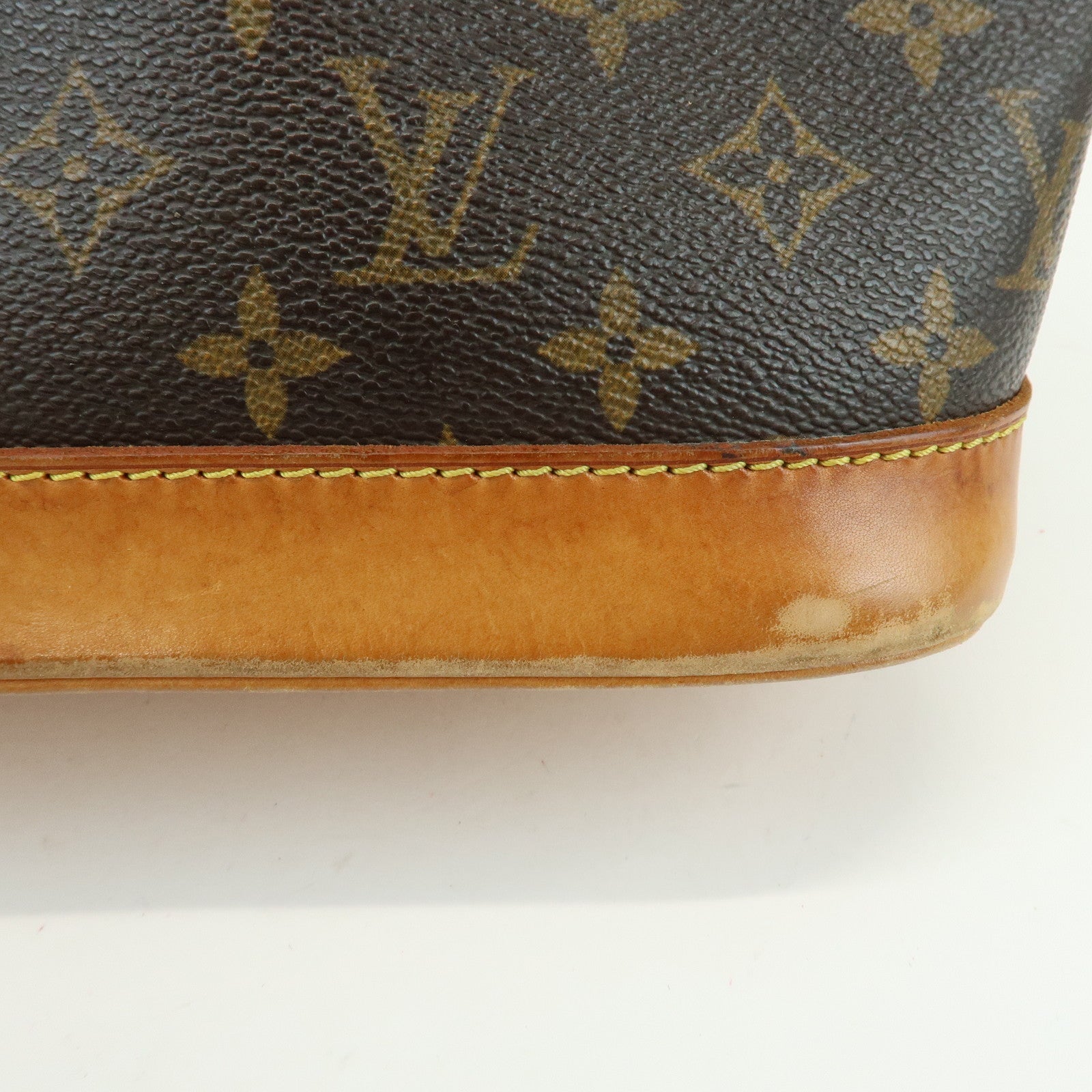 Louis Vuitton Monogram Alma PM Canvas Leather Hand Bag Brown M51130