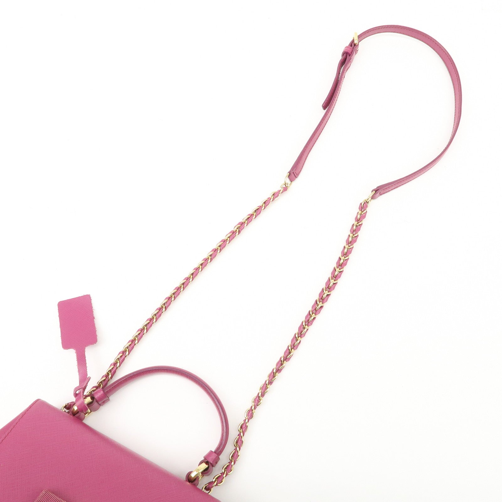 Ferragamo Vara Ribbon Leather 2Way Hand Bag Pink Used