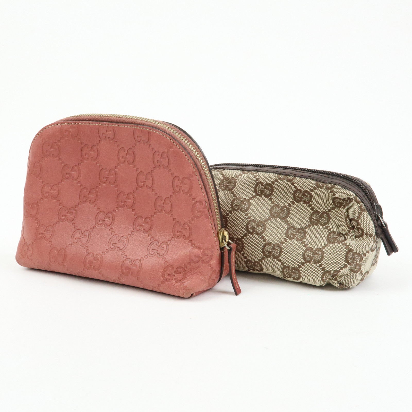 GUCCI Set of 2 Guccisima GG CanvasCosmetic Pouch 29596 141810