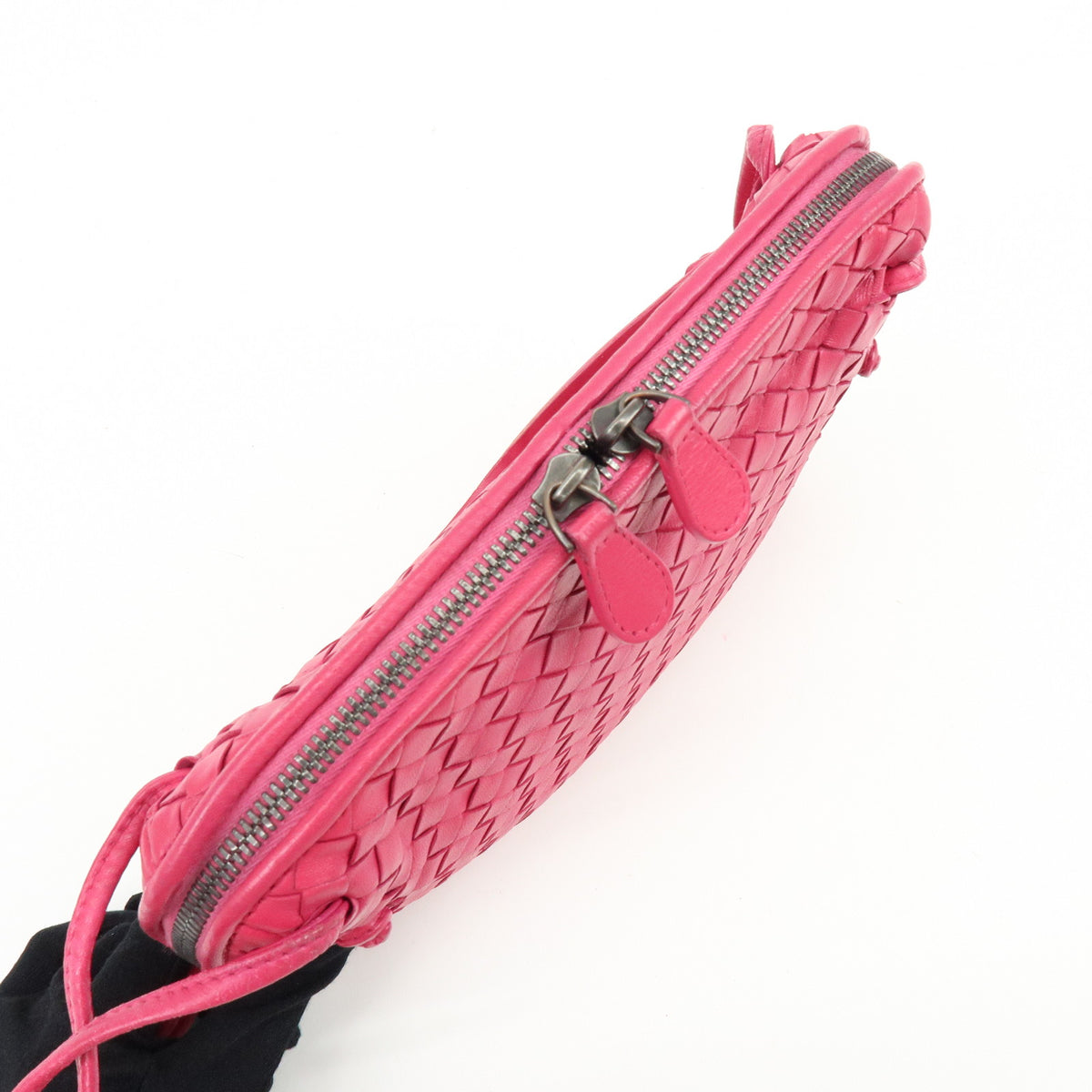 BOTTEGA VENETA Inttrecciato Nodini Leather Shoulder Bag Pink