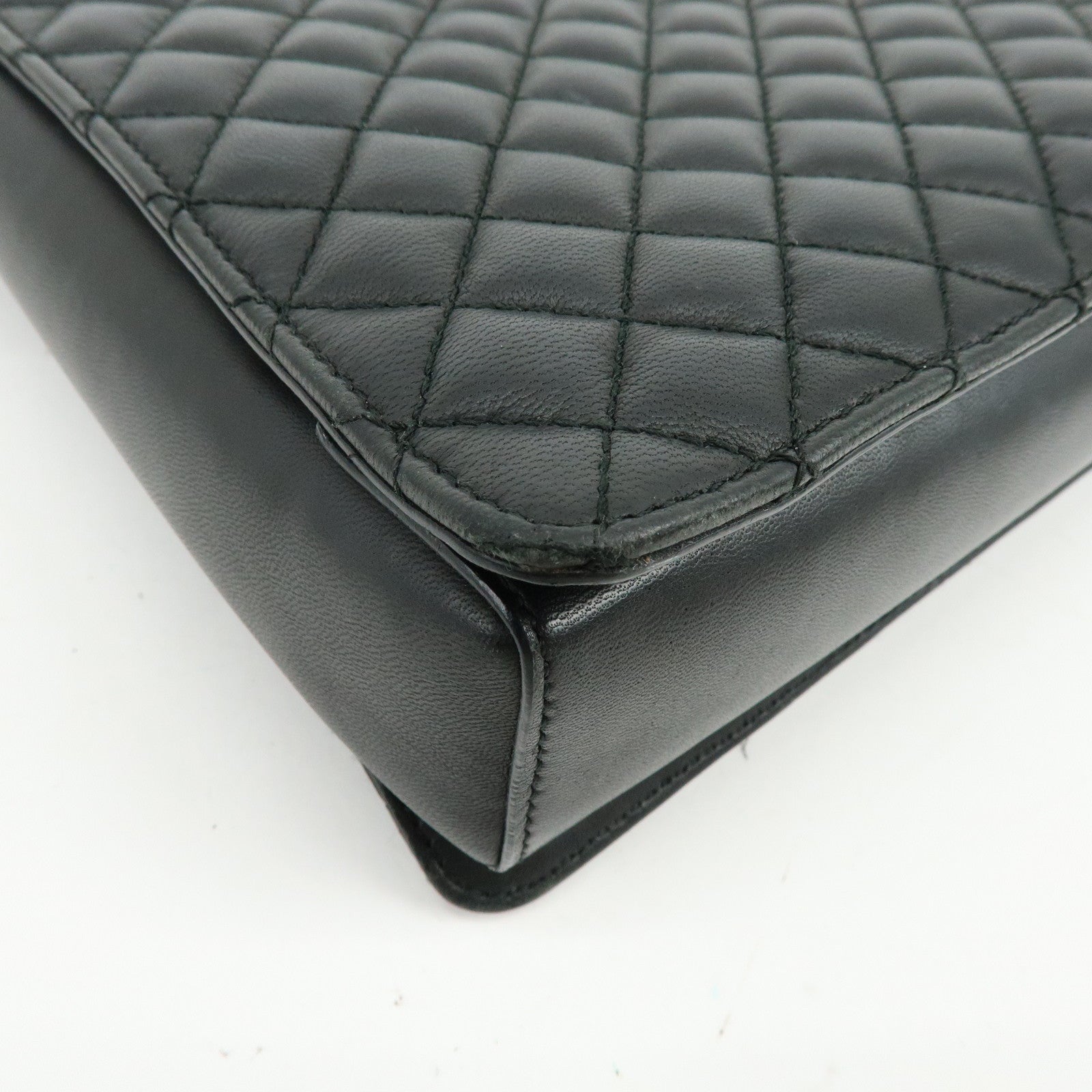 Ferragamo Vara Ribbon Leather 2Way Bag Hand Bag Shoulder Bag Black