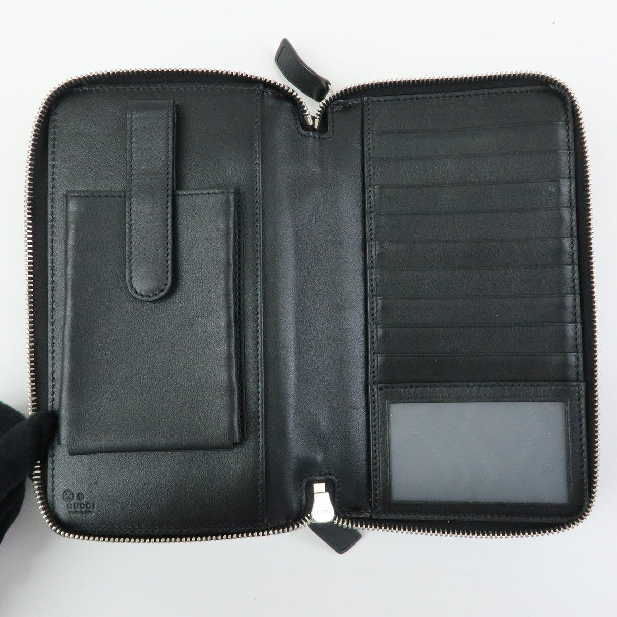 GUCCI Microguccissima Travel Document Case Organizer Black 449246
